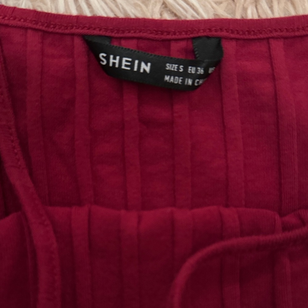 SHEIN Red Ribbed Dress - Picture 2 of 2